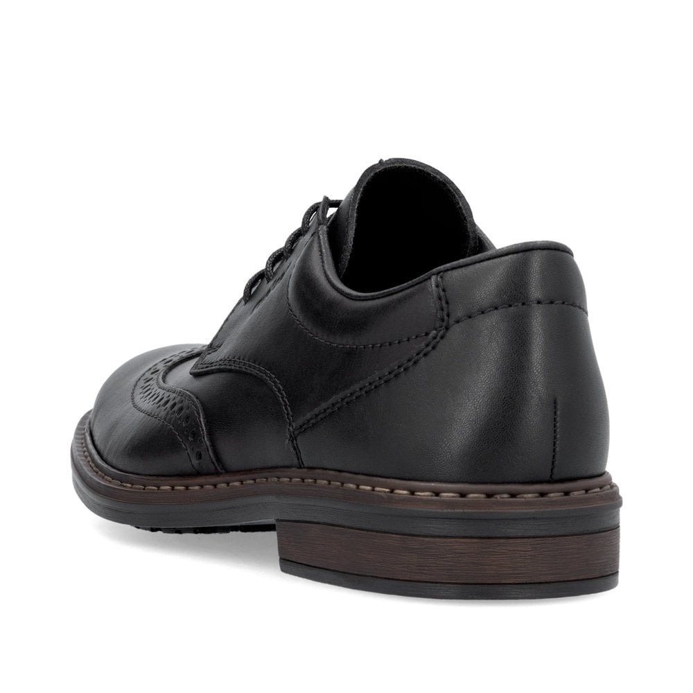 Mens Rieker Extra Wide Lace-Up Shoes Black