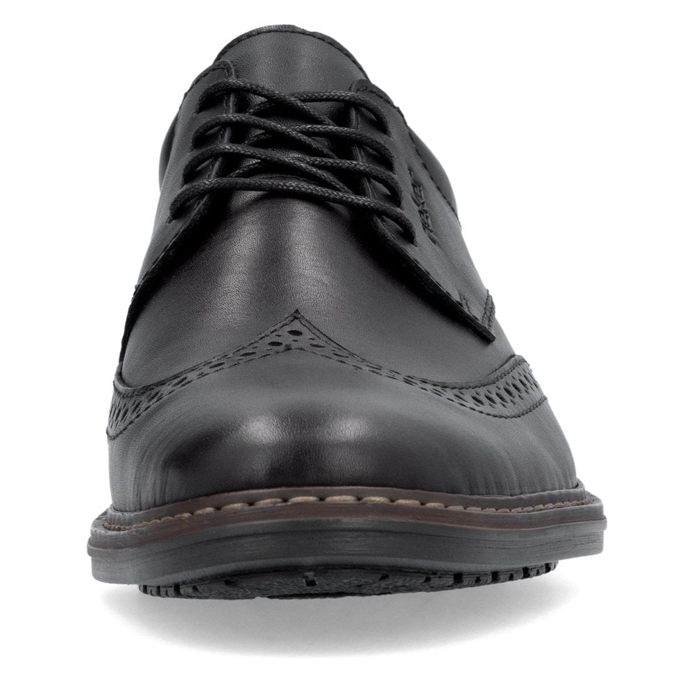 Mens Rieker Extra Wide Lace-Up Shoes Black