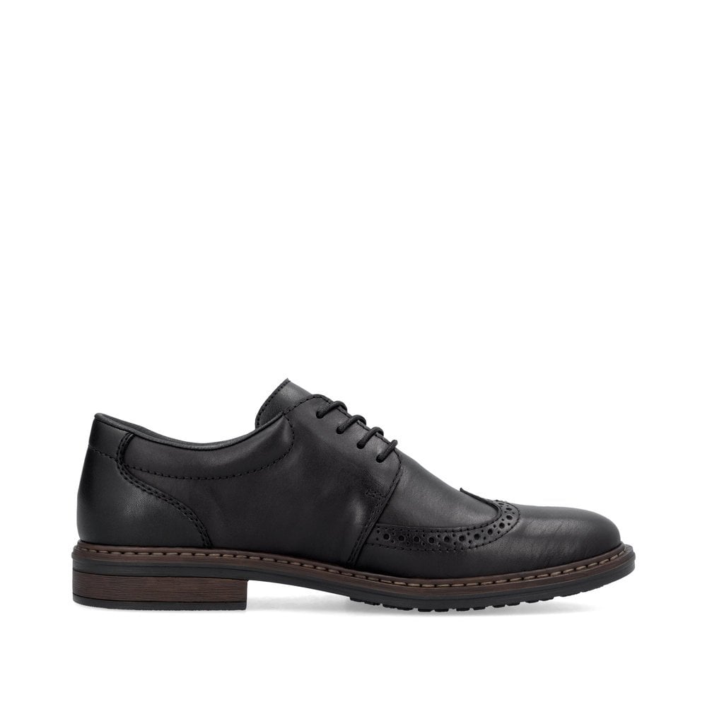 Mens Rieker Extra Wide Lace-Up Shoes Black