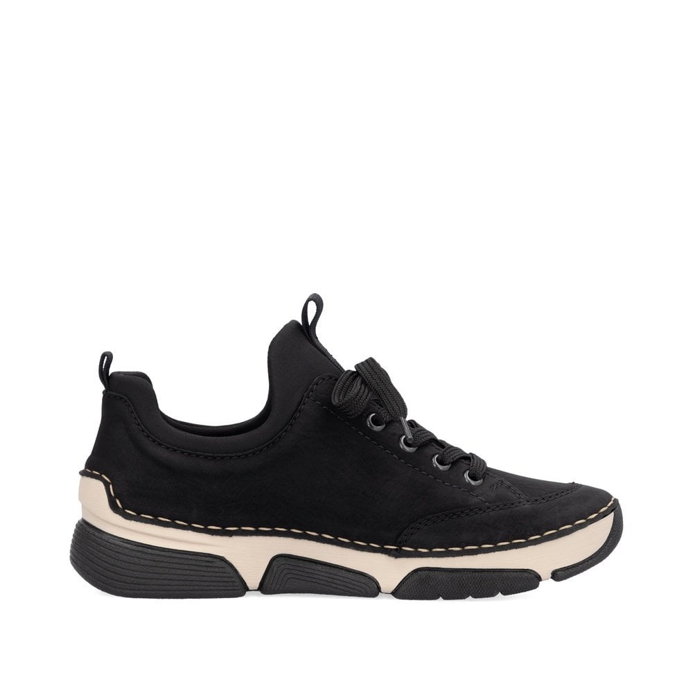 Womens Rieker Elasticated Trainers Black