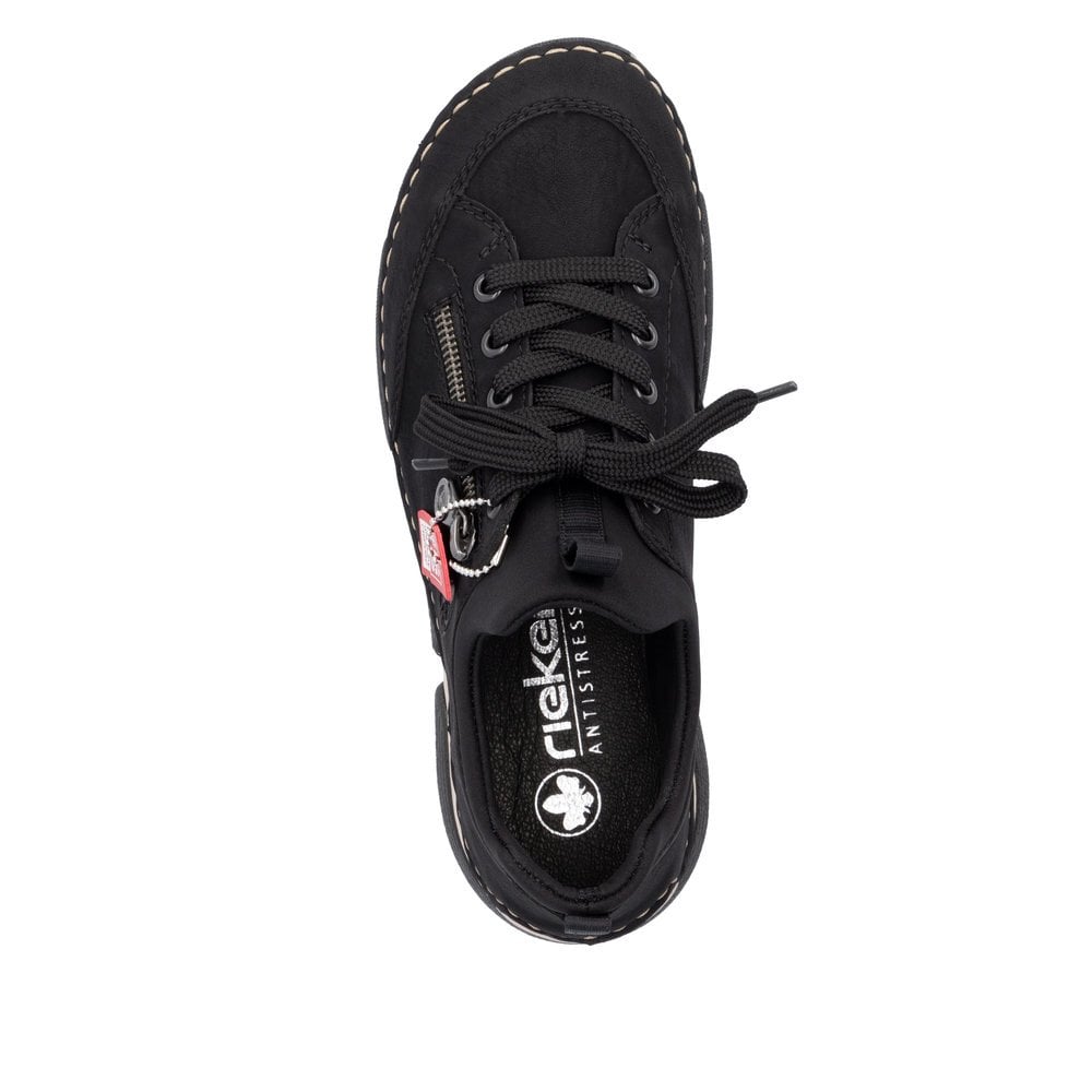 Womens Rieker Elasticated Trainers Black