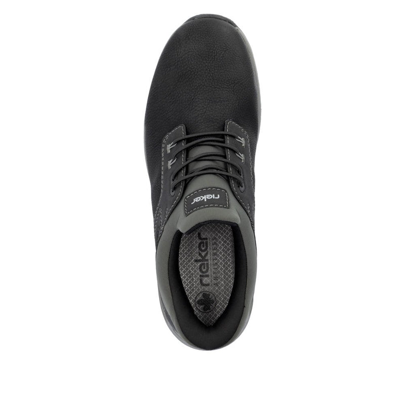 Mens Rieker Slip-on Laced Shoes Trainers Black