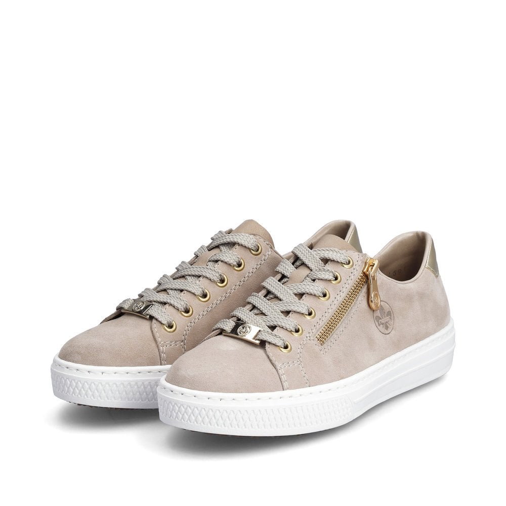 Womens Rieker Leather Trainer-style Shoes Beige