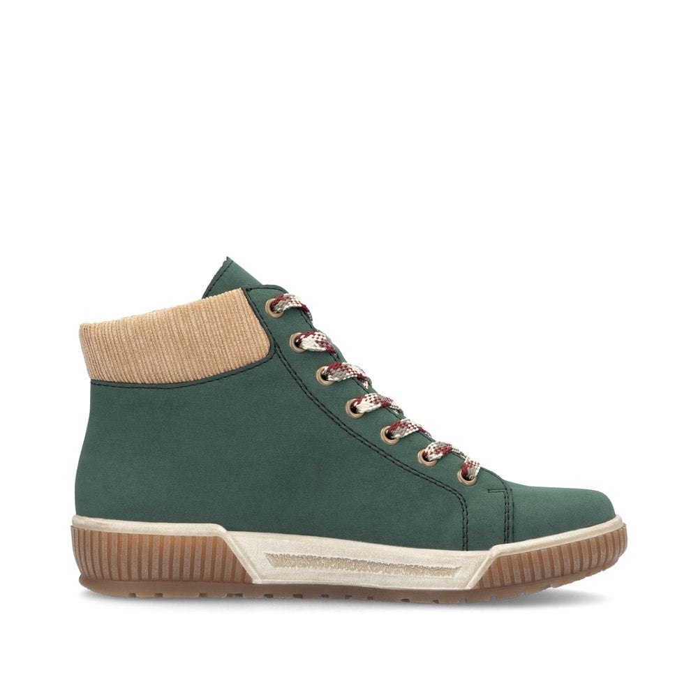 Womens Rieker Zipped Ankle Boots Green