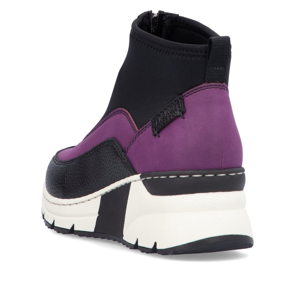 Womens Rieker Zipper Wedge Trainer-style Shoe Purple