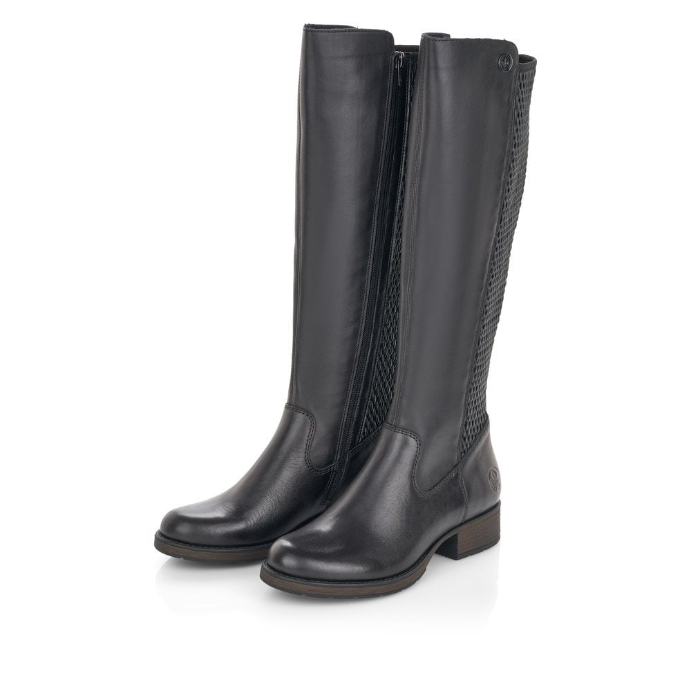 Womens Rieker Long Boots Black