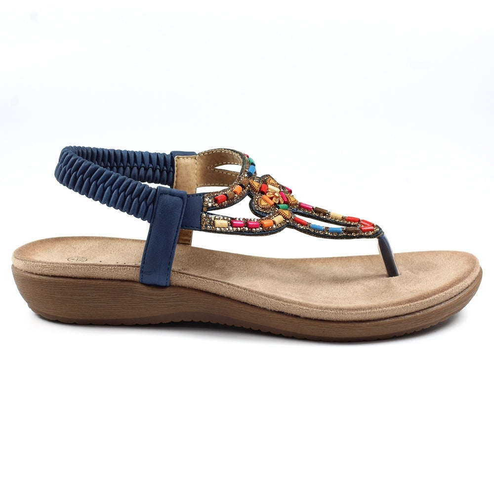 Womens Lunar Una Sandals Blue