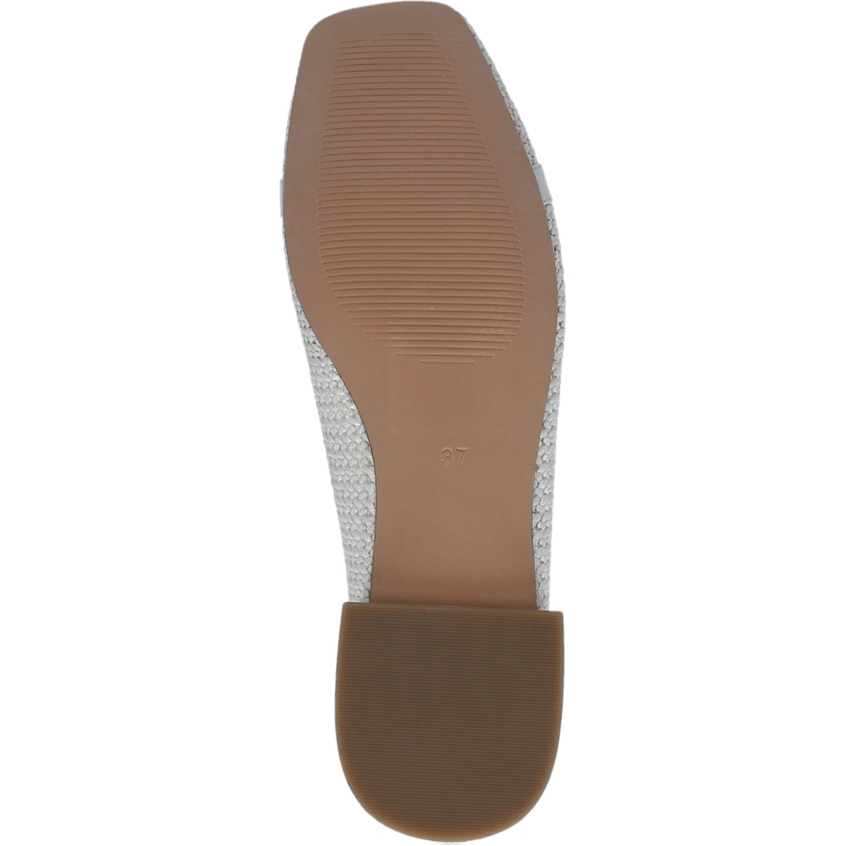 Womens Caprice Ballerina Shoe Off White