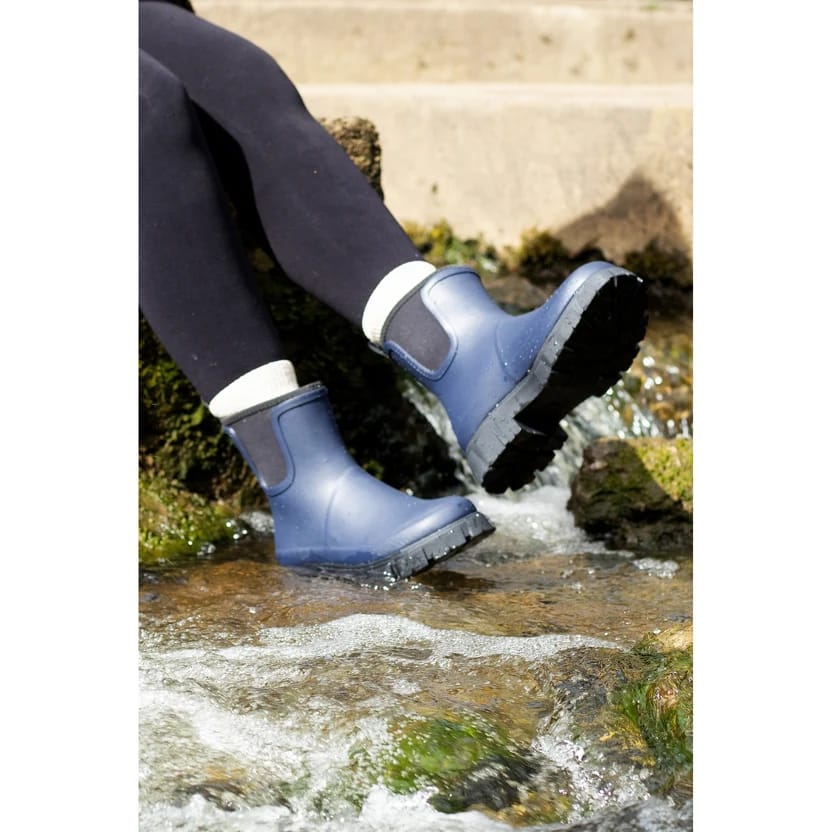 Womens Lazy Dogz Ankle Wellingtons Navy