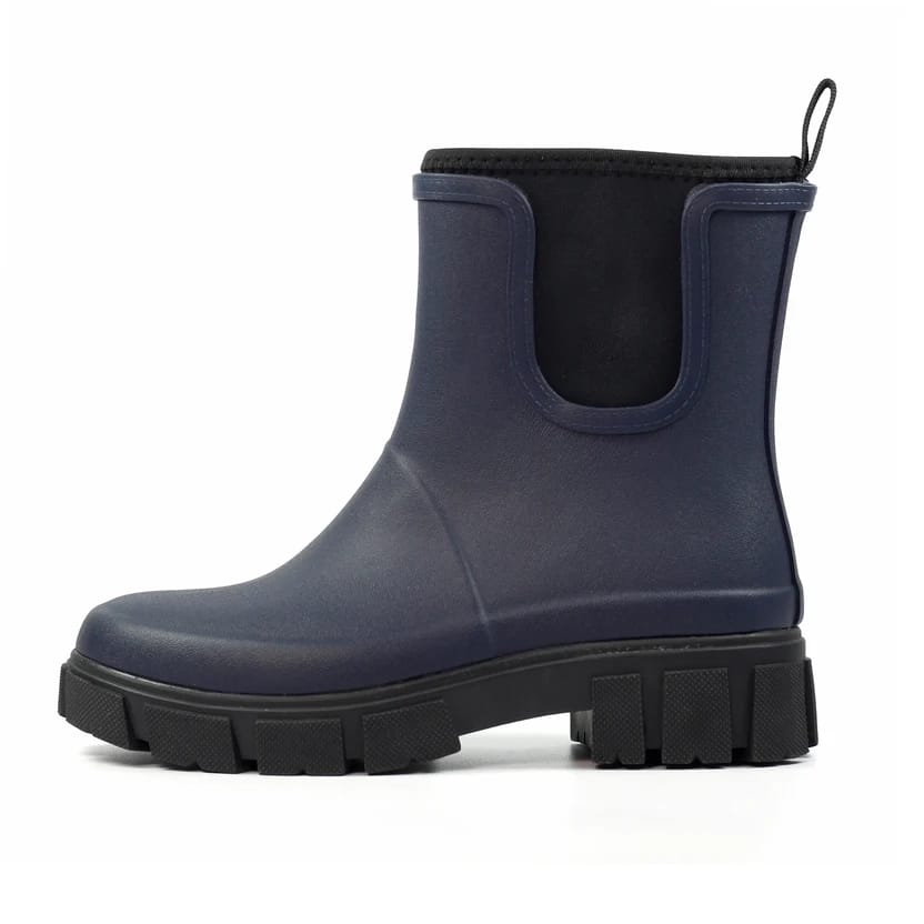 Womens Lazy Dogz Ankle Wellingtons Navy