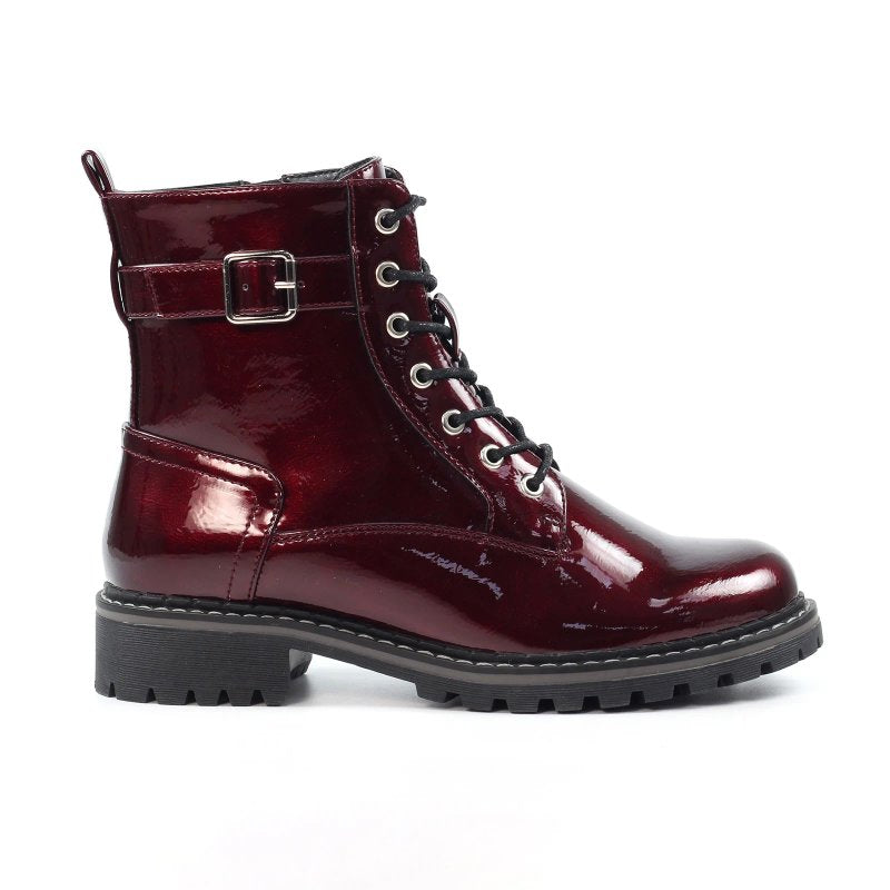 Womens Lunar Parlour Boots Burgundy