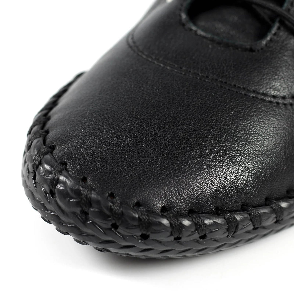 Womens Lunar St Ives Leather Casual Trainer All Black Sole