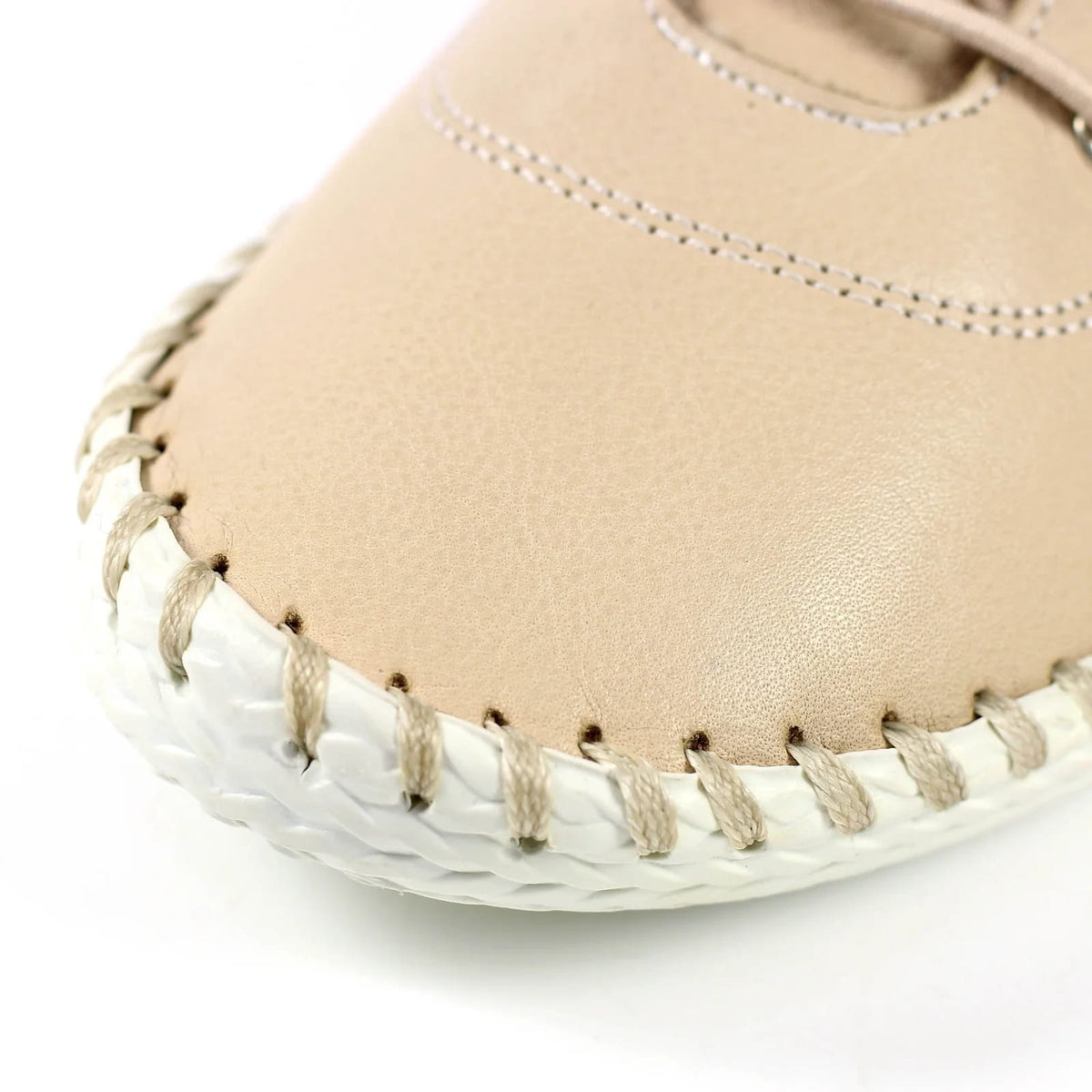 Womens Lunar St Ives Leather Casual Trainer Beige