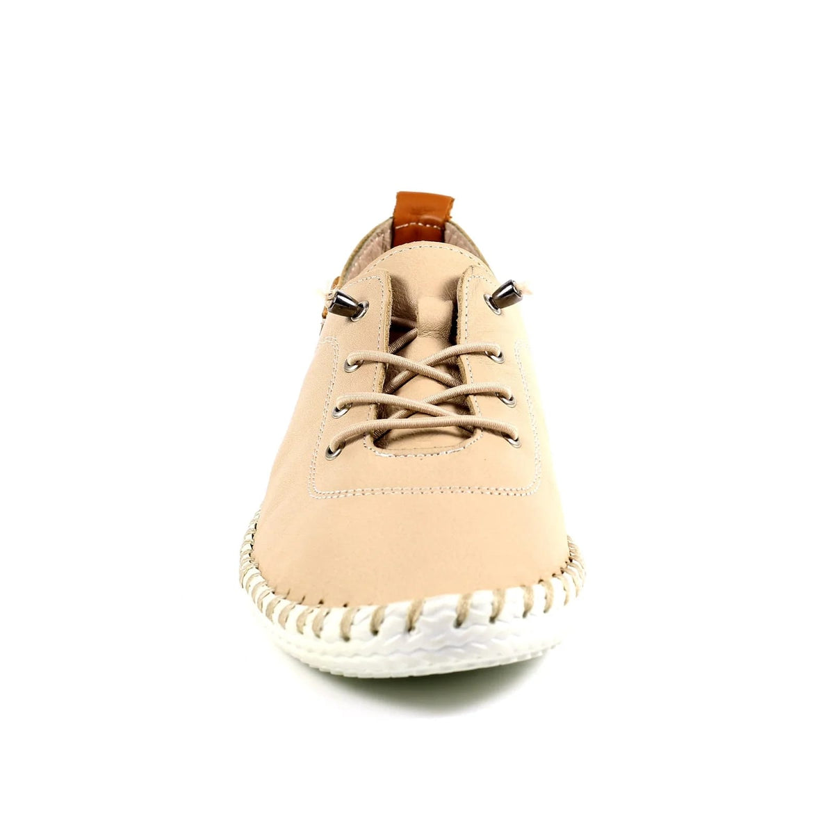 Womens Lunar St Ives Leather Casual Trainer Beige