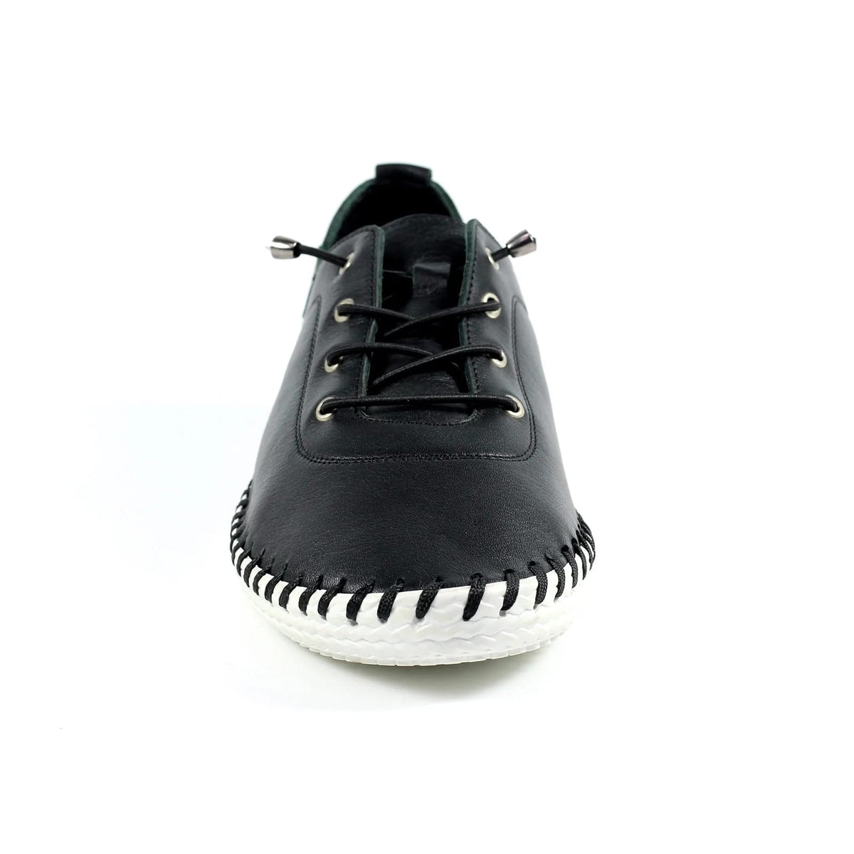 Womens Lunar St Ives Leather Casual Trainer Black