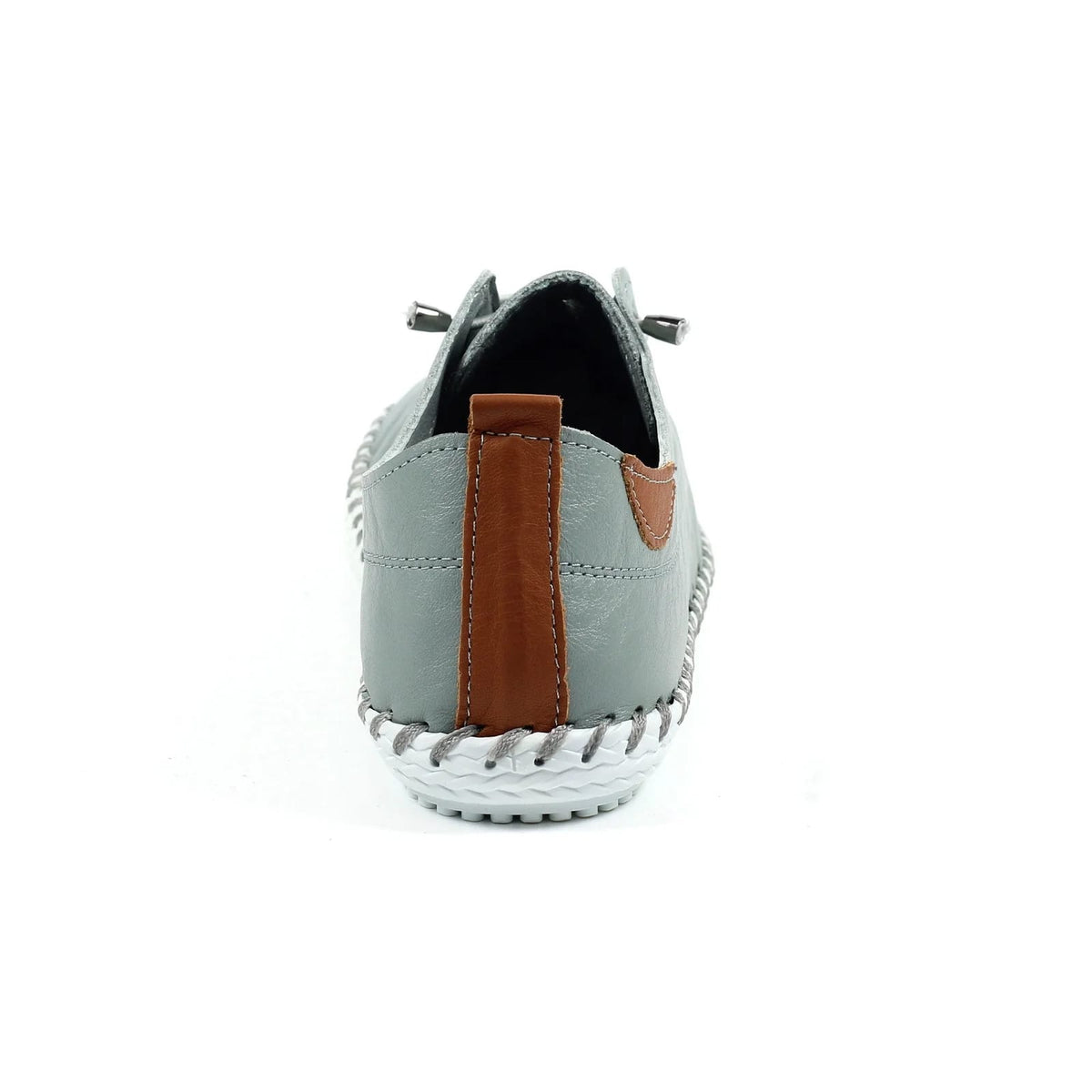 Womens Lunar St-Ives Leather Casual Trainer Grey