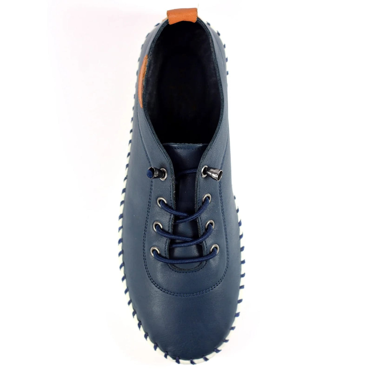 Womens Lunar St Ives Leather Casual Trainer Navy
