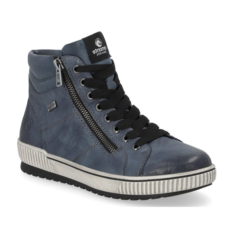 Womens Remonte Fleece Lined Boots Blue