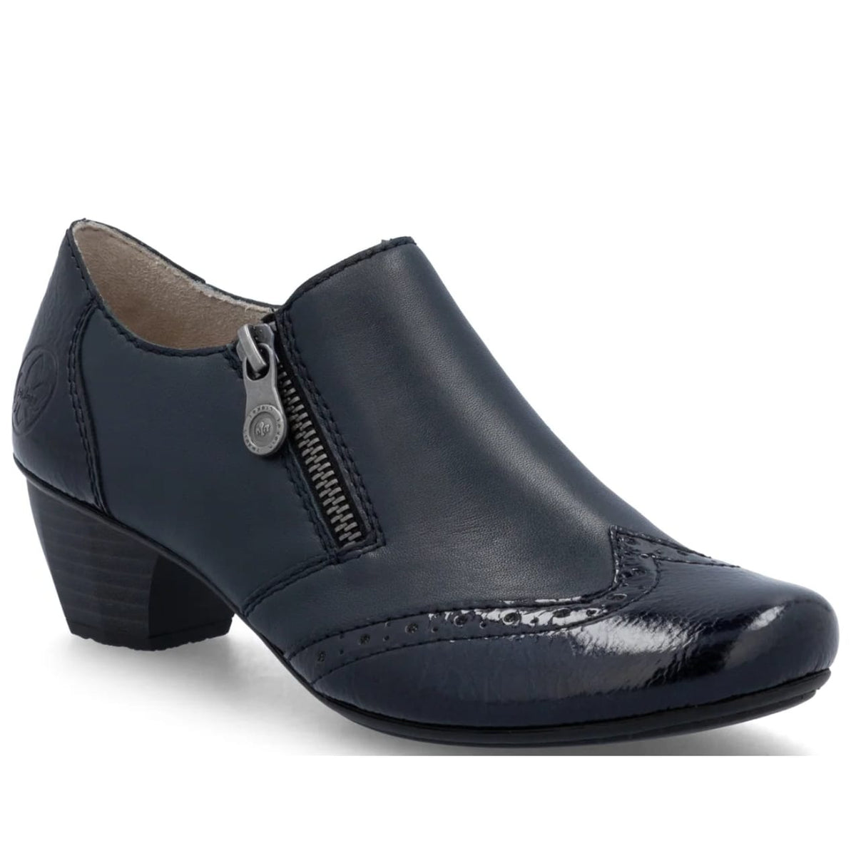 Womens Rieker Ankle Heeled Boots Blue