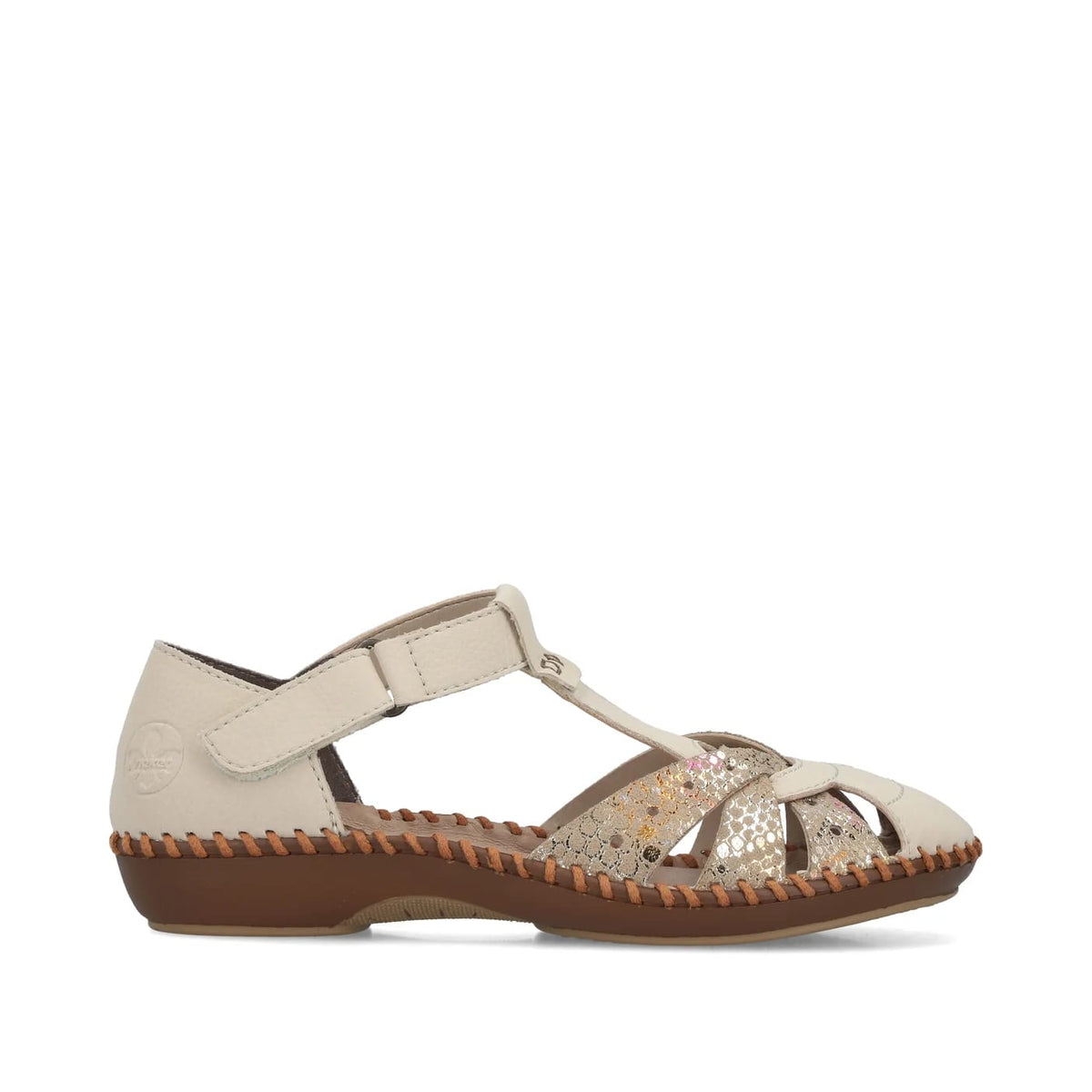 Womens Rieker Closed Toe Sandals Beige