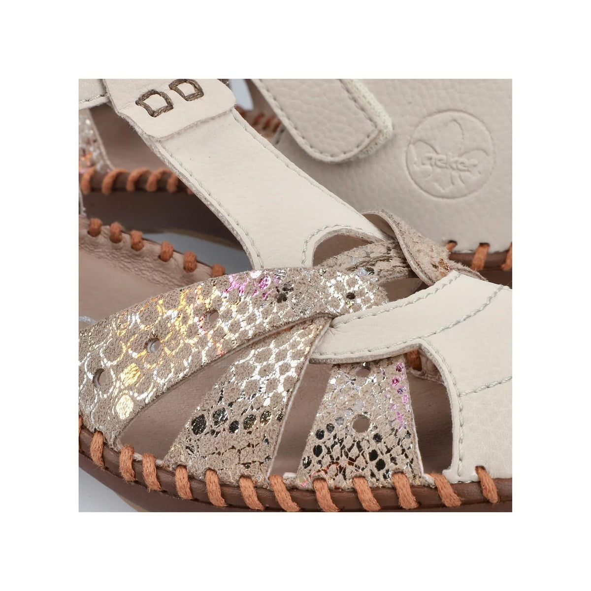 Womens Rieker Closed Toe Sandals Beige