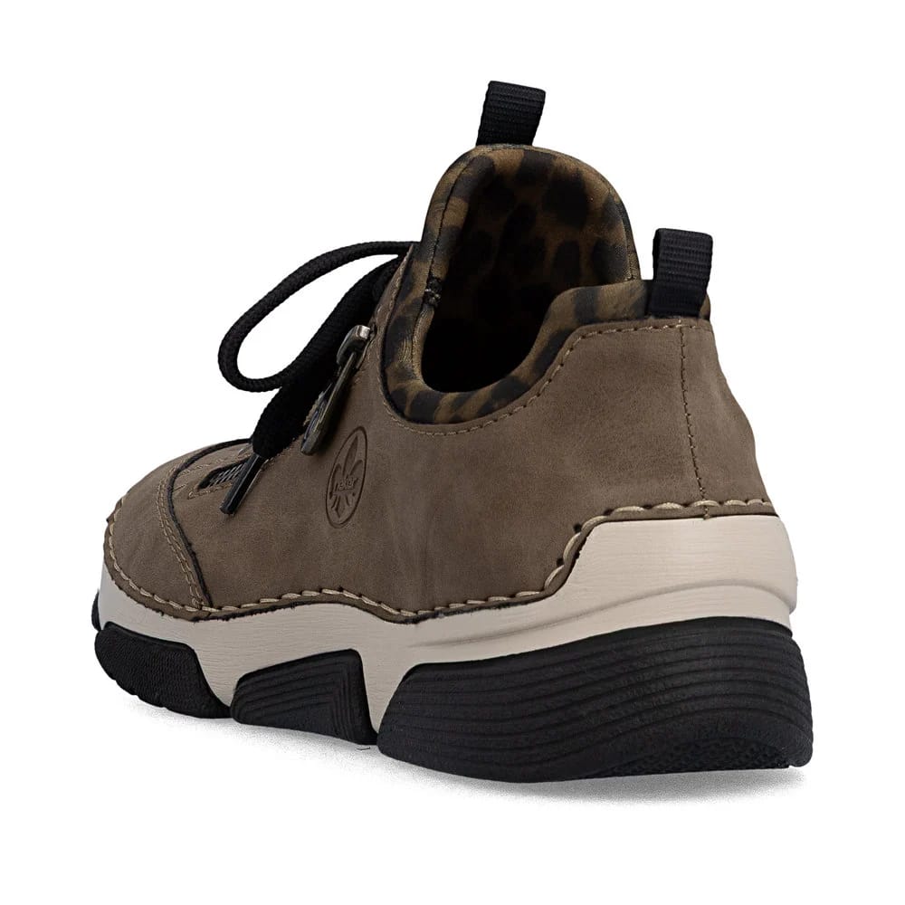 Womens Rieker Elasticated Trainer Style Shoes Brown
