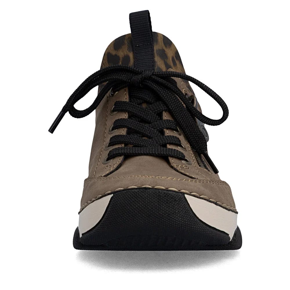 Womens Rieker Elasticated Trainer Style Shoes Brown