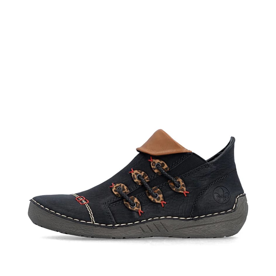 Womens Rieker Fleece Lined Ankle Boots Black