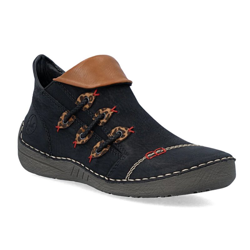 Womens Rieker Fleece Lined Ankle Boots Black