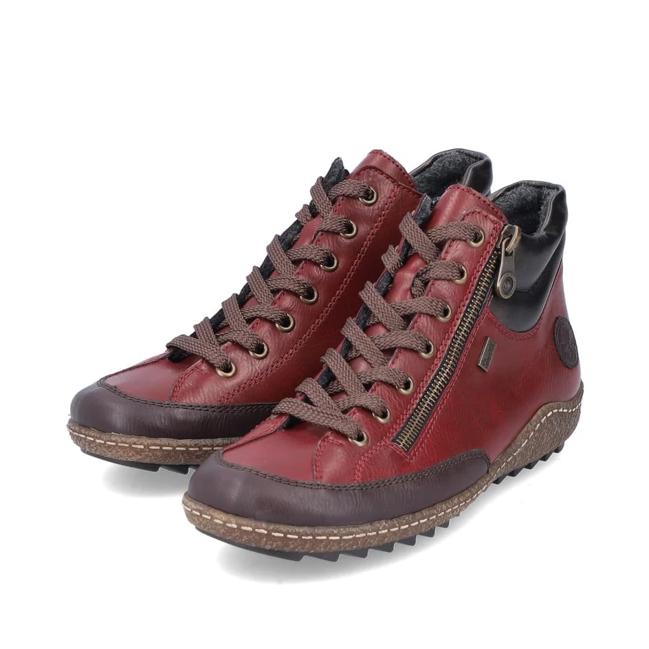 Womens Rieker Fleece Lined Ankle Boots Red