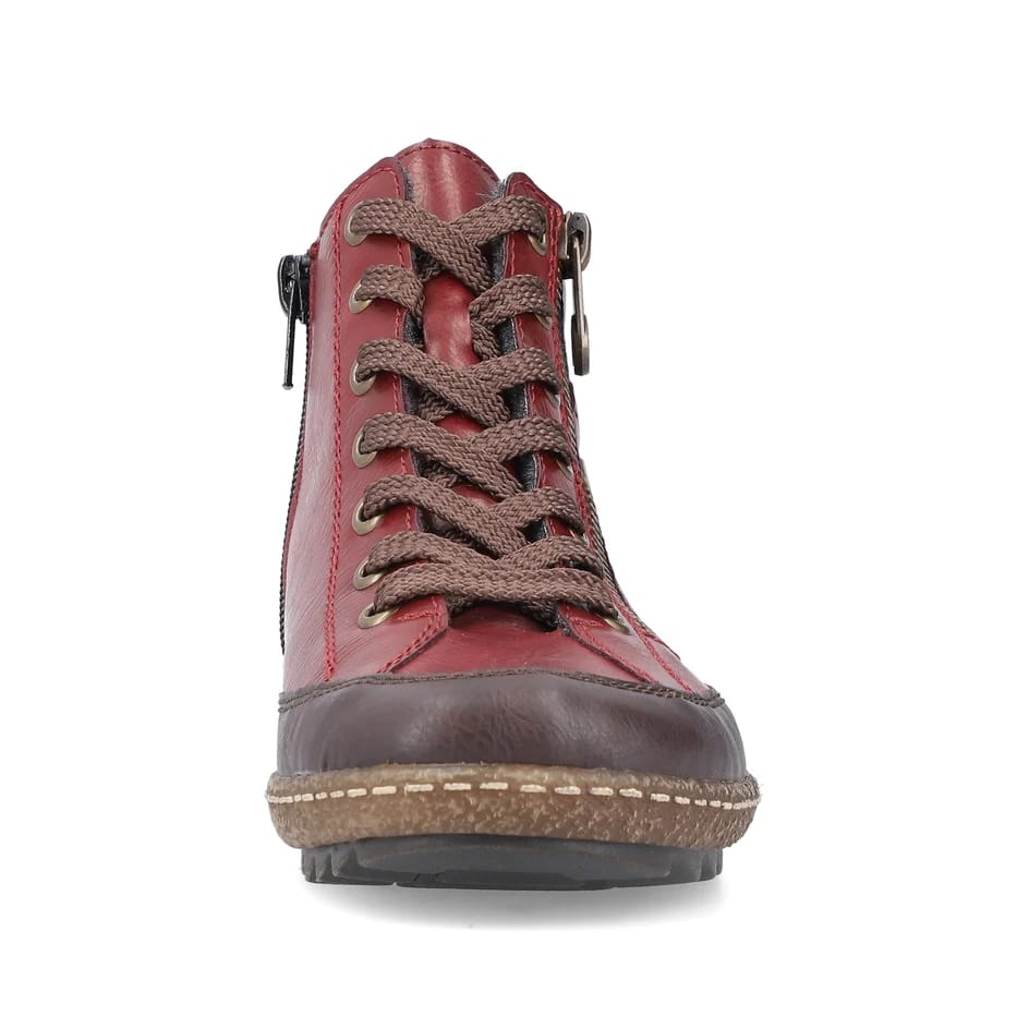 Womens Rieker Fleece Lined Ankle Boots Red