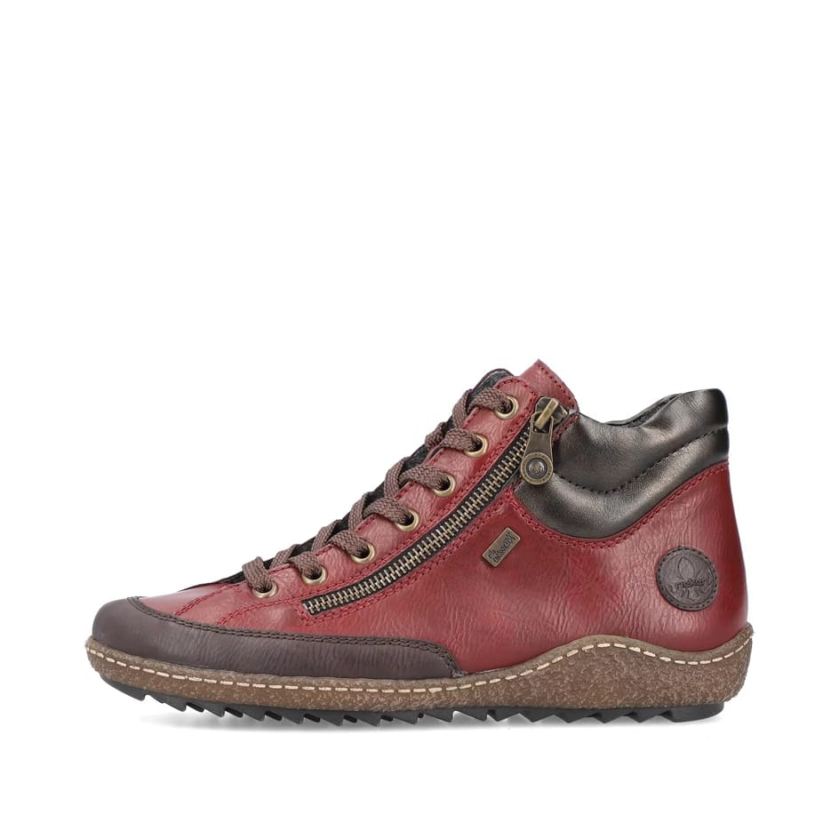Womens Rieker Fleece Lined Ankle Boots Red