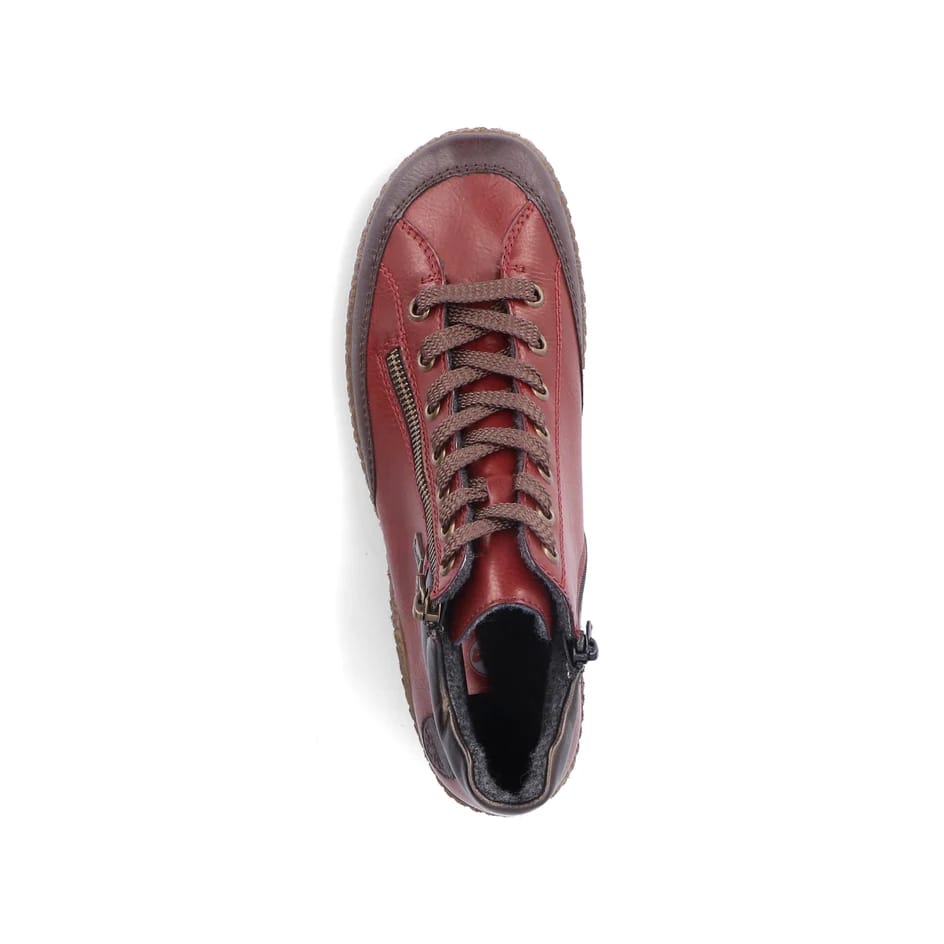 Womens Rieker Fleece Lined Ankle Boots Red