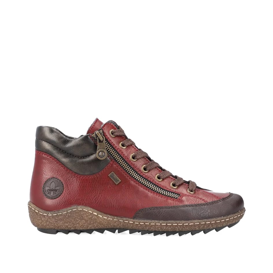 Womens Rieker Fleece Lined Ankle Boots Red