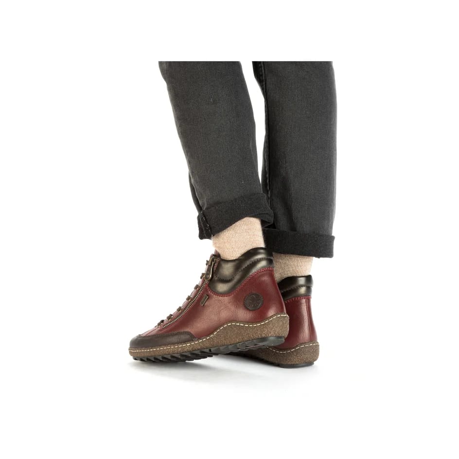 Womens Rieker Fleece Lined Ankle Boots Red
