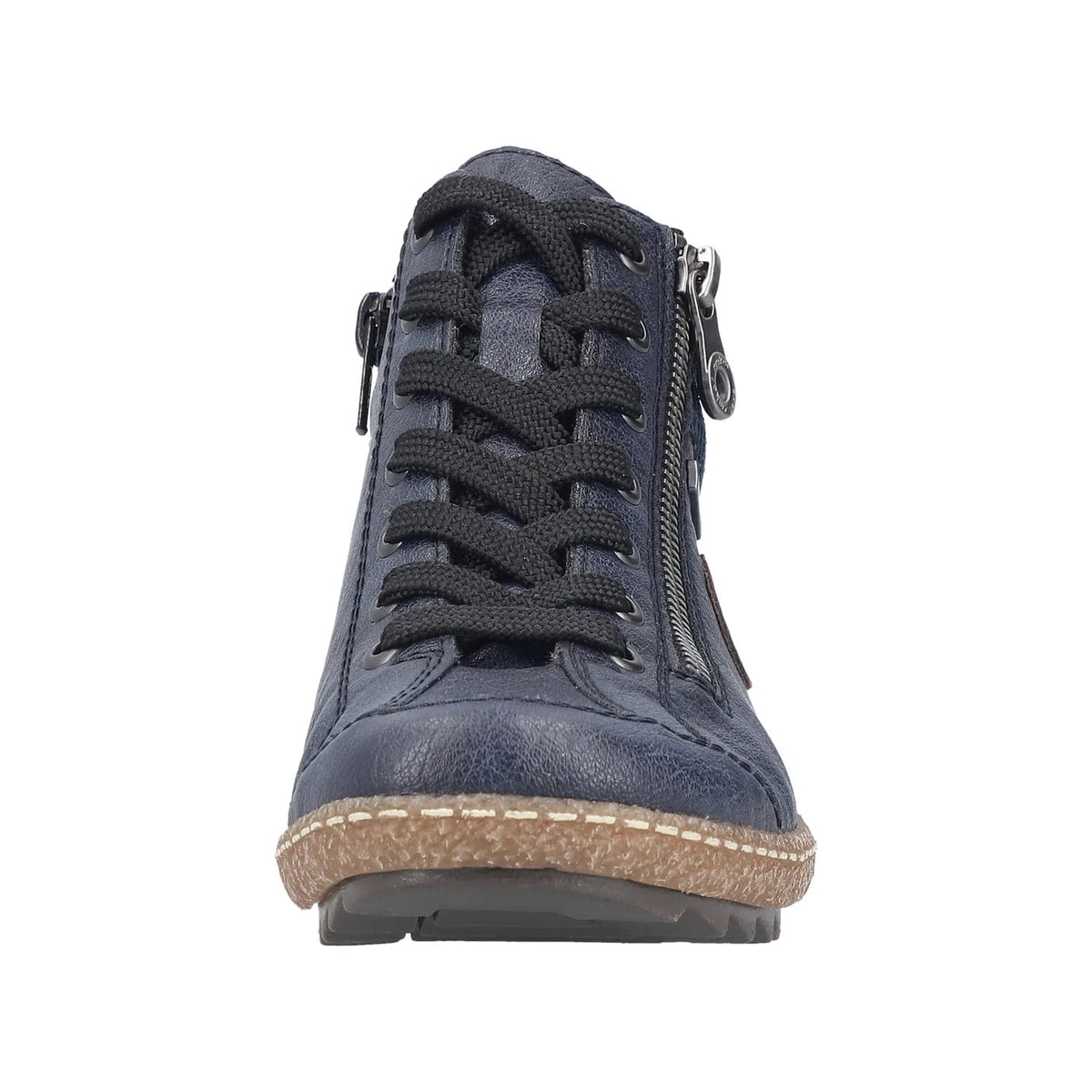 Womens Rieker Fleece Lining Zip Boots Navy