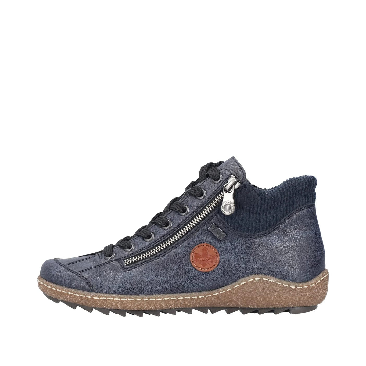 Womens Rieker Fleece Lining Zip Boots Navy