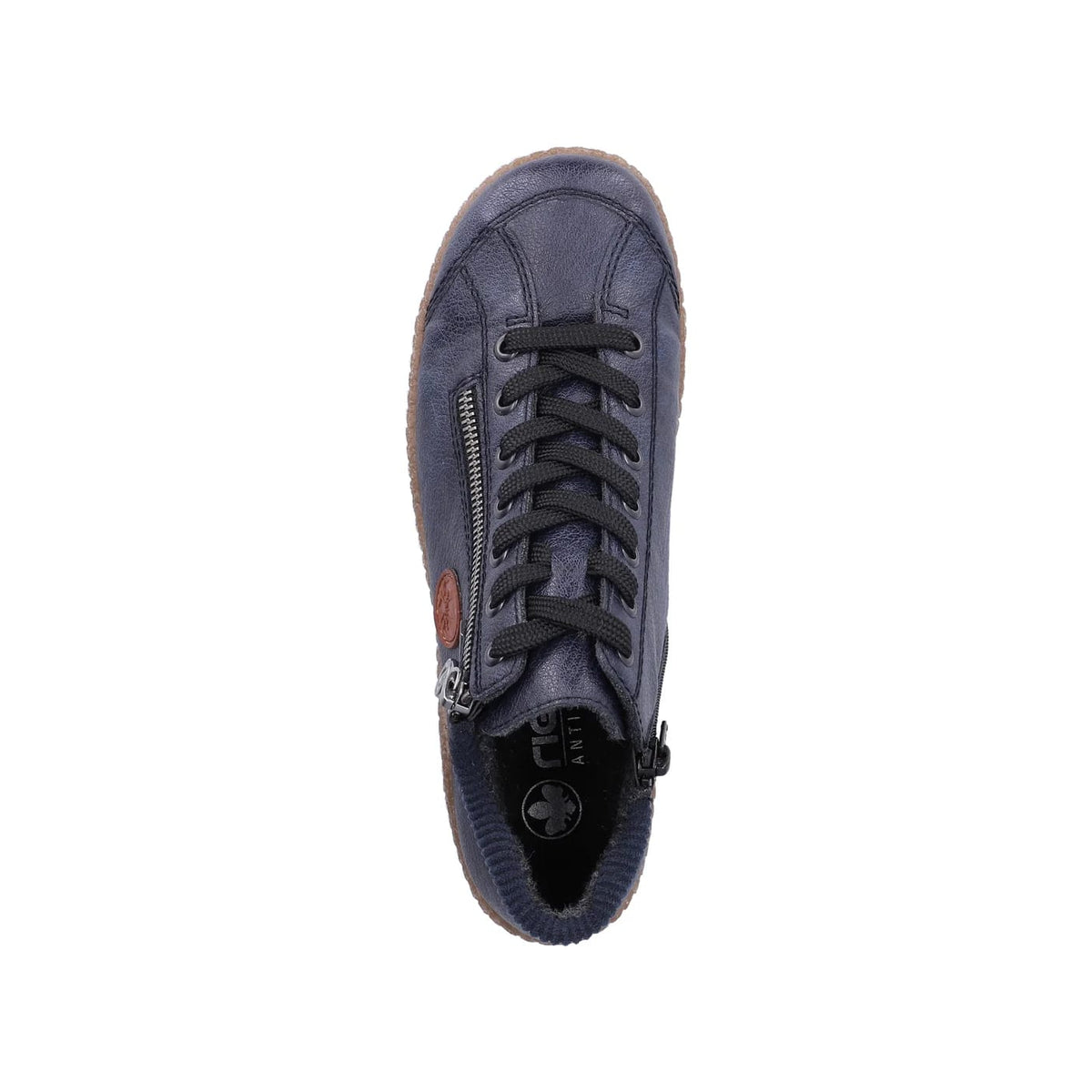 Womens Rieker Fleece Lining Zip Boots Navy