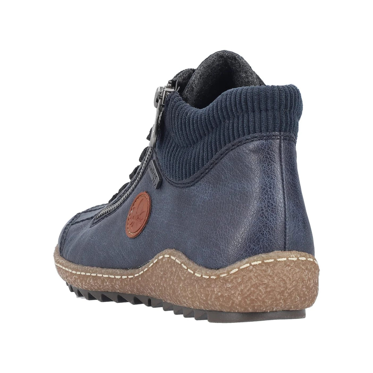 Womens Rieker Fleece Lining Zip Boots Navy