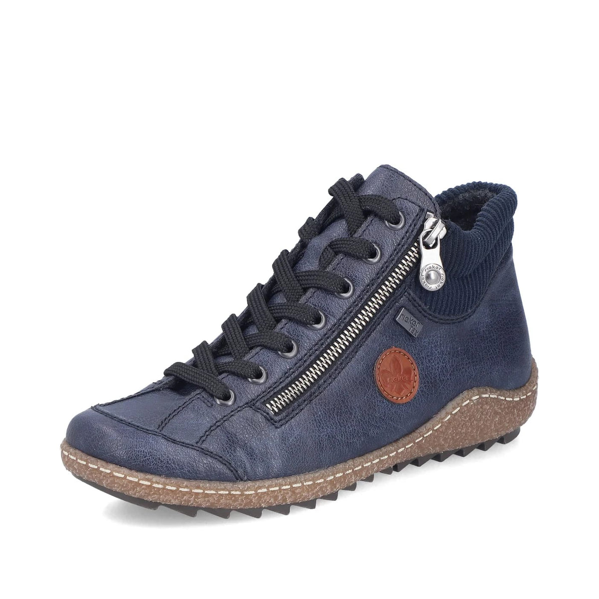 Womens Rieker Fleece Lining Zip Boots Navy