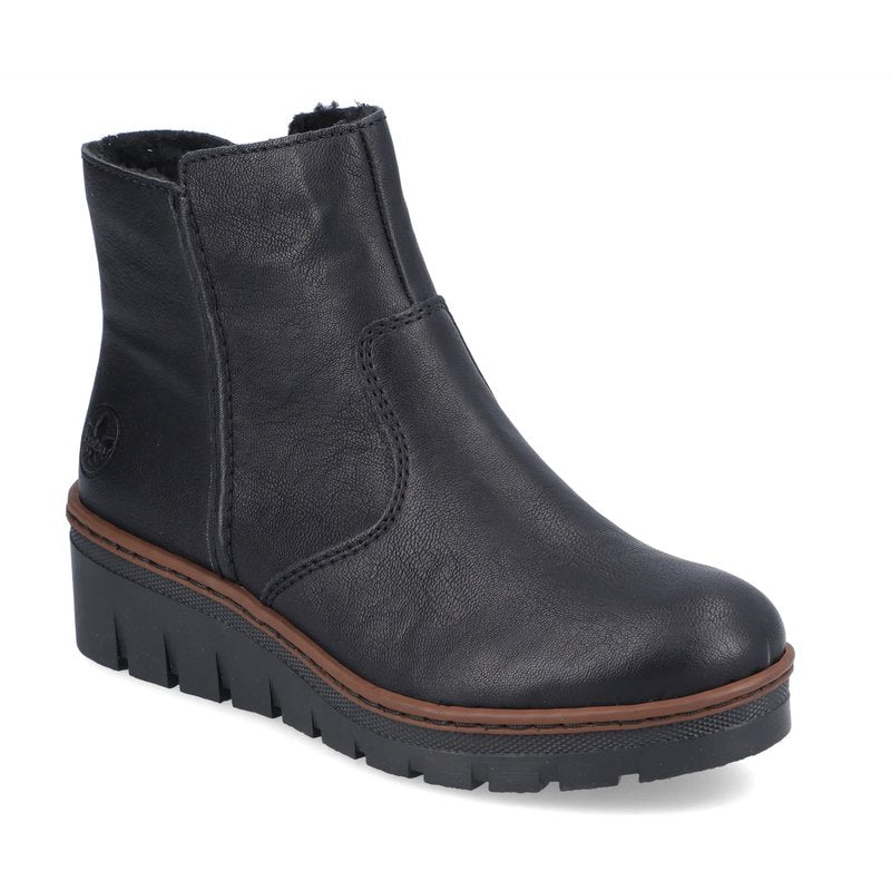 Womens Rieker Wedge Boots Black