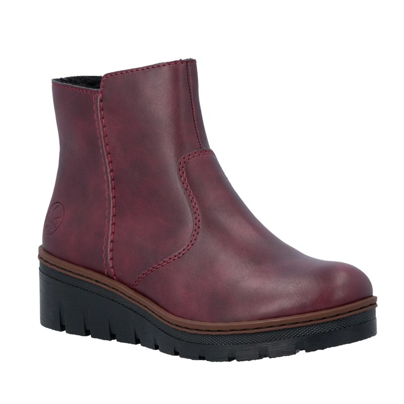 Womens Rieker Wedge Boots Red
