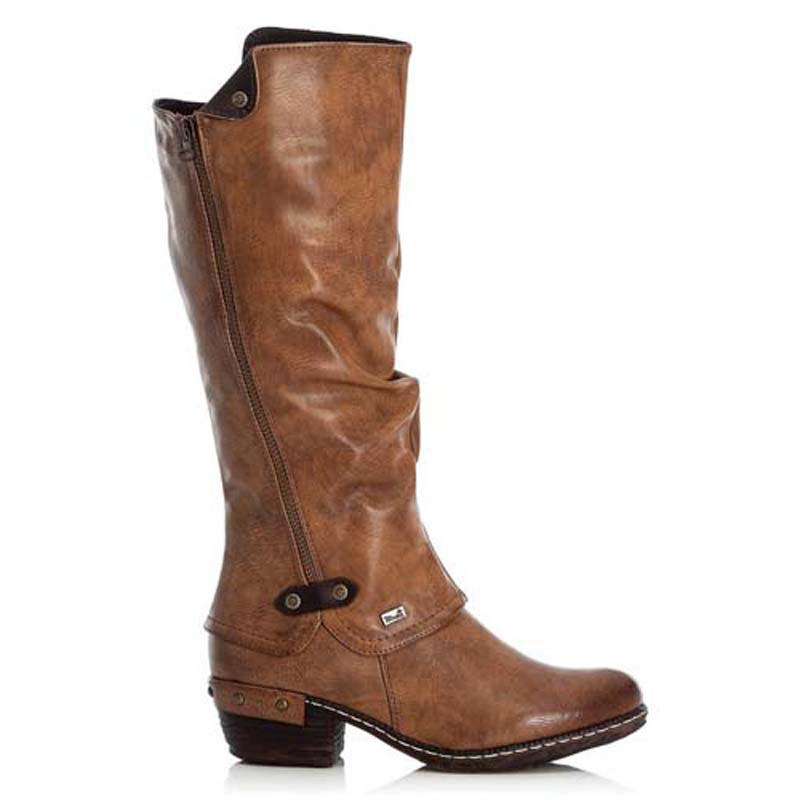 93655-26 Womens Rieker Knee High Boots Brown