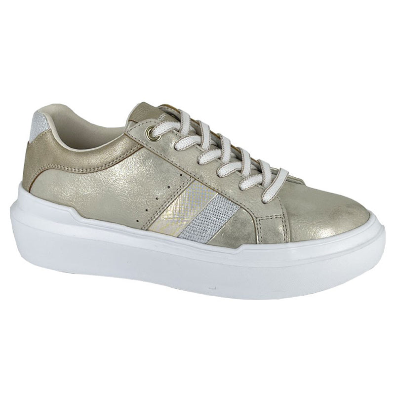 Cipriata Womens Cipriata Gold Shimmer Trainers Gold Gold
