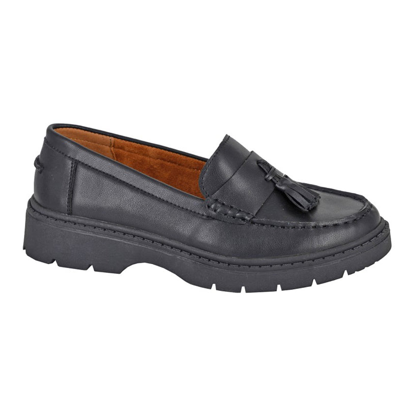 Cipriata Womens Cipriata Tassle Loafer Shoes Black Black