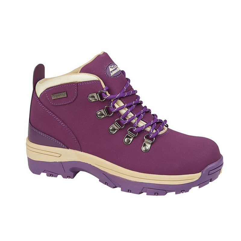 Johnscliffe Womens Johnscliffe Purple Action Coated Leather Boots Purple Purple