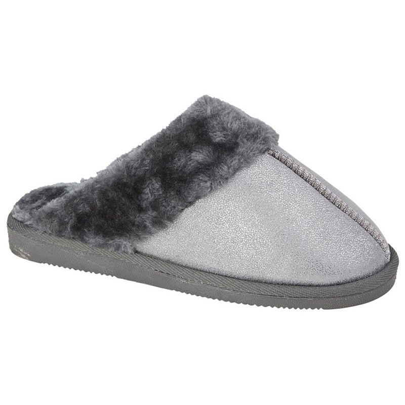Sleepers Womens Sleepers Mule Sparkle Slippers Silver Silver