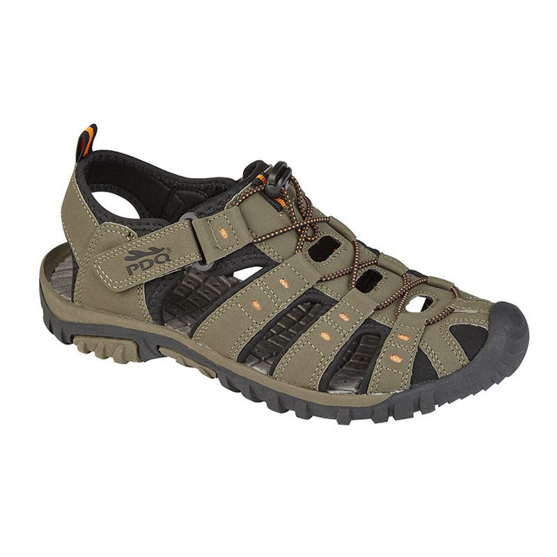 PDQ Mens PDQ Dark Synth Nubuck Sports Sandals Taupe Taupe