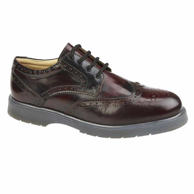 Grafters Mens Grafters Hi-Shine Leather Shoes Burgundy Burgundy