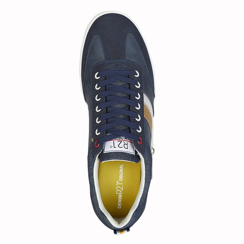 Mens R21 7 Eye Casual Trainer Navy
